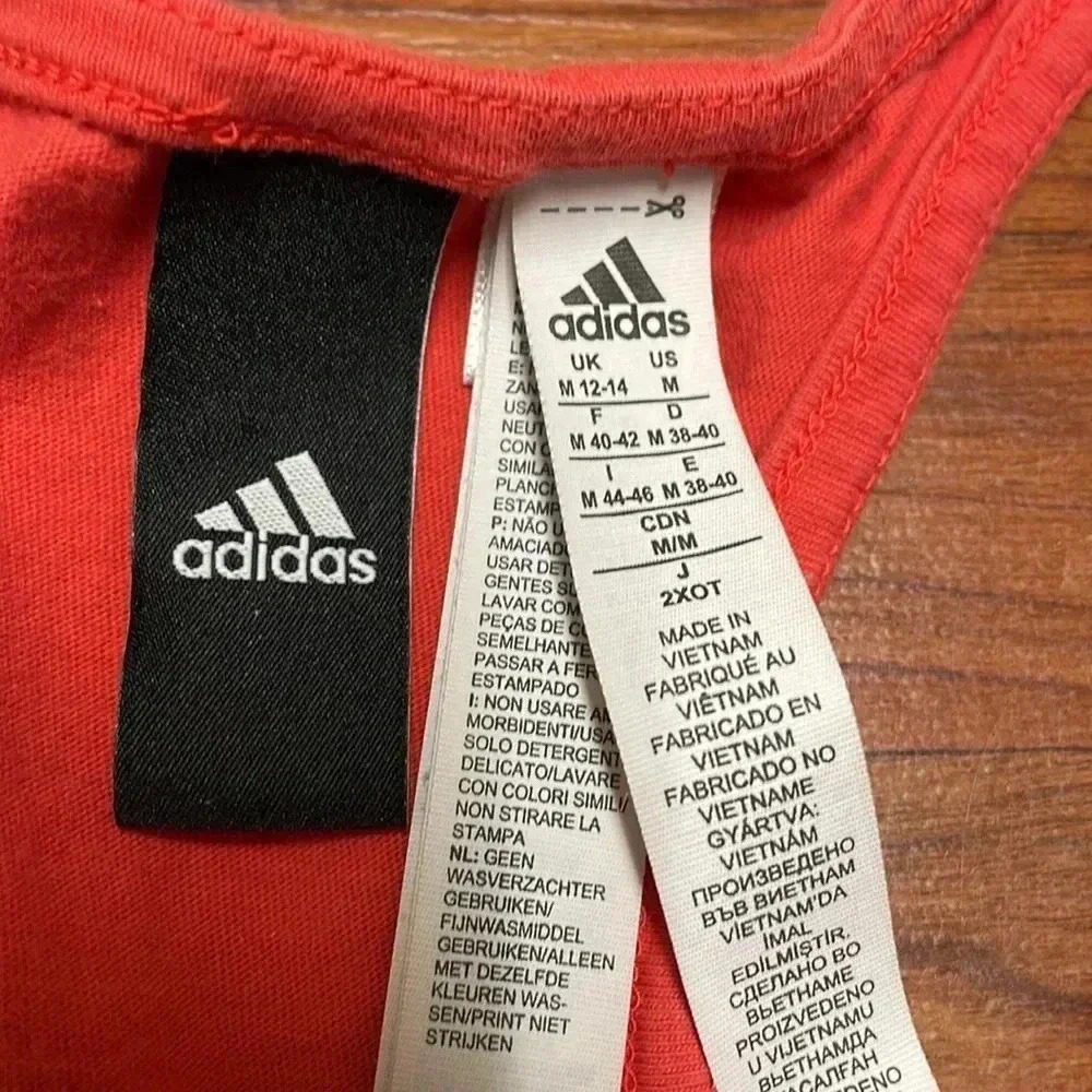 Adidas Red Crop Tank Top, size Med - Picture 4 of 5